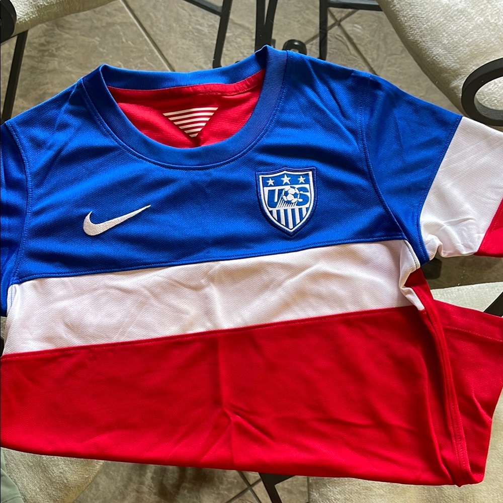 Nike USA Blue and Red Performance Jersey
